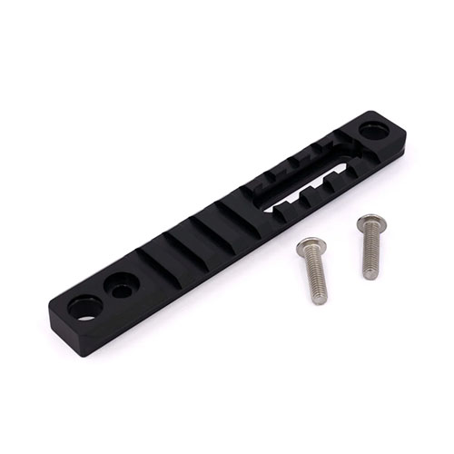Il OBI Picatinny Rail da 5 pollici in alluminio 6061 offre resistenza e leggerezza, con opzioni di montaggio versatili per fucili da competizione e caccia.